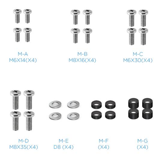 Suporte de tecto XL para ecrã plano de 43