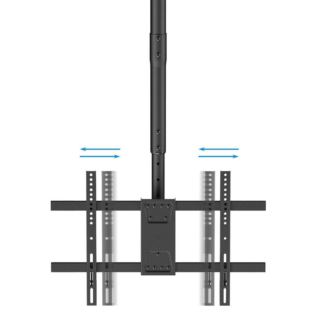 Suporte de tecto para 2 ecrãs planos de 43