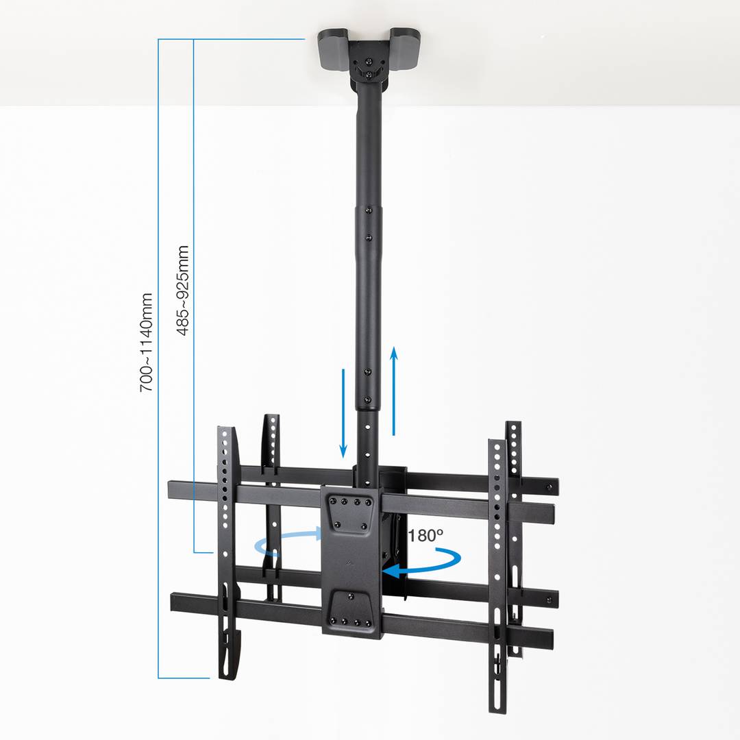 Suporte de tecto para 2 ecrãs planos de 43