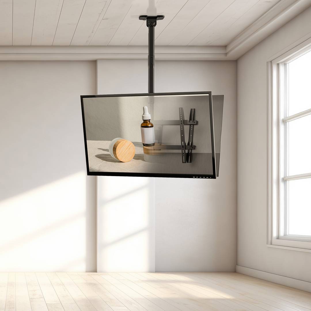 Suporte de tecto para 2 ecrãs planos de 43