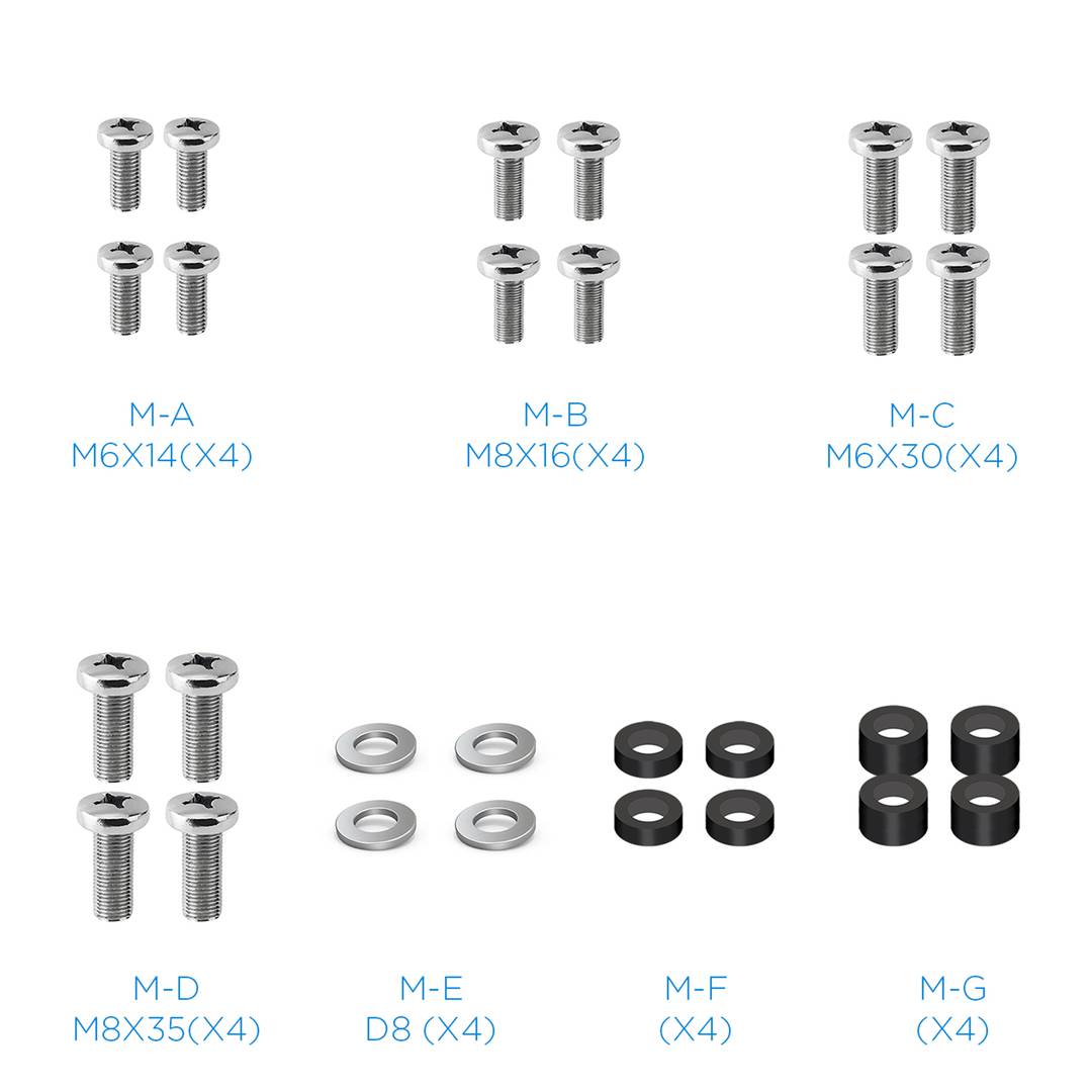 Suporte de tecto para 2 ecrãs planos de 43