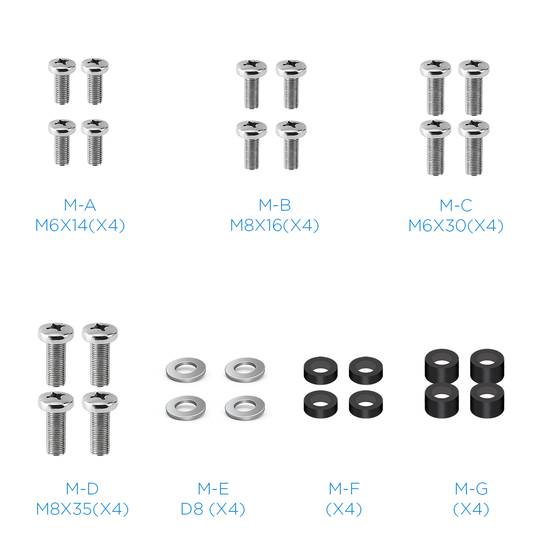 Suporte de tecto para 2 ecrãs planos de 43