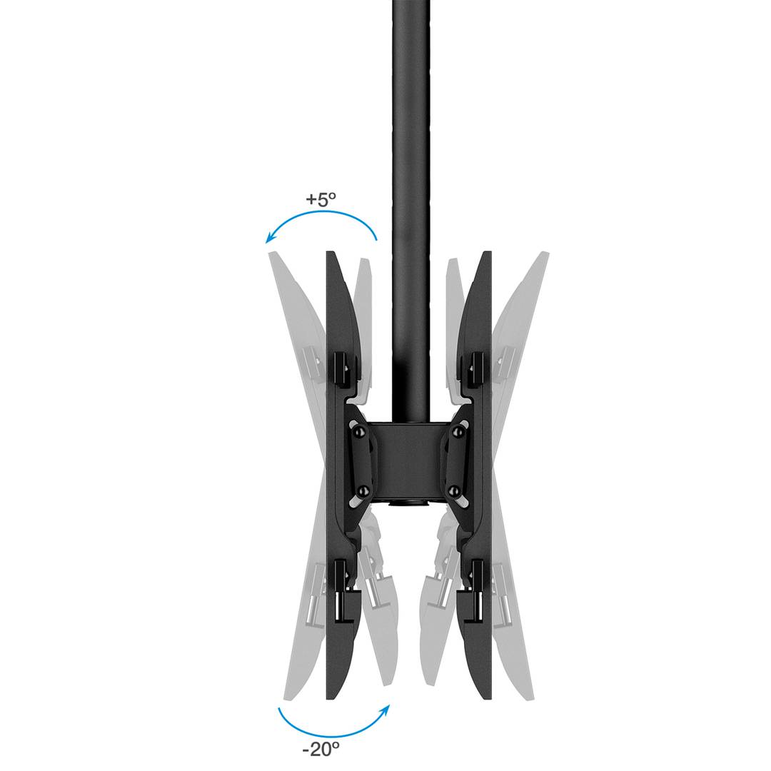 Support plafond XL pour 2 écrans plats de 43