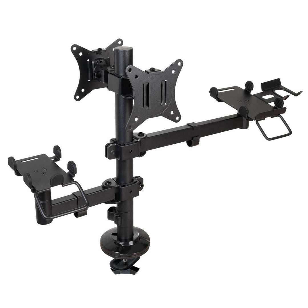 Verstelbare tafelsteun voor 2 schermen en 2 17