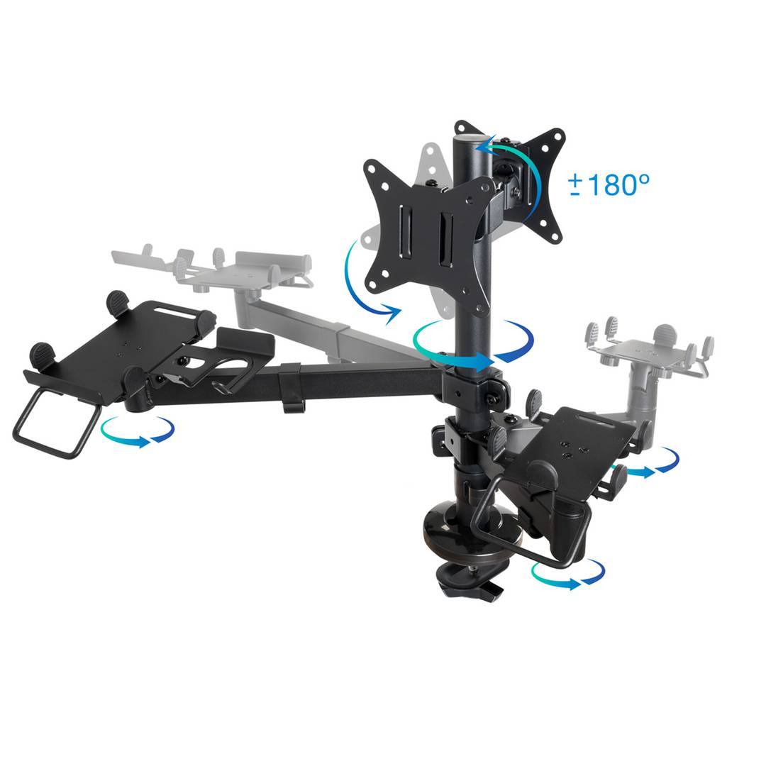 Verstelbare tafelsteun voor 2 schermen en 2 17
