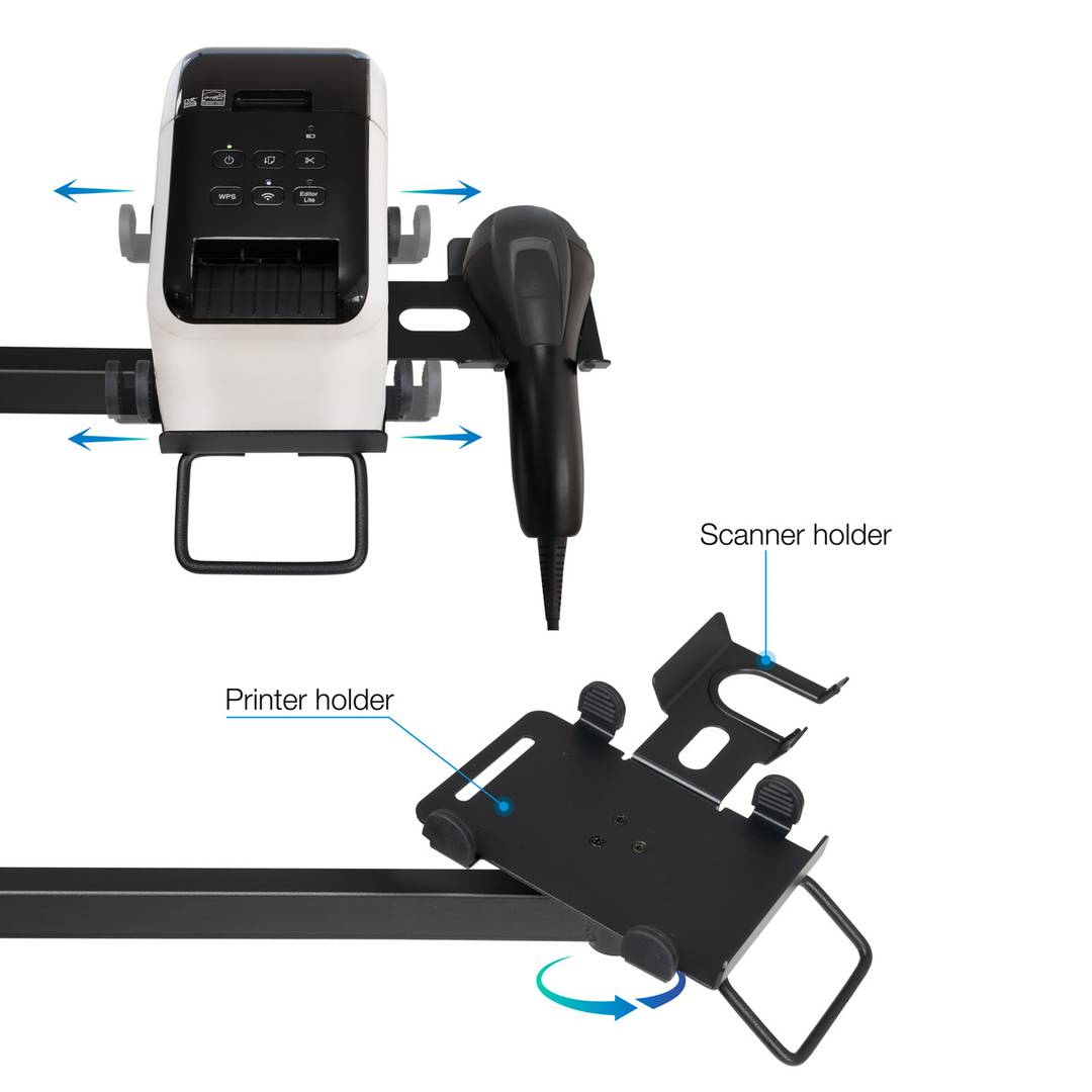 Verstelbare tafelsteun voor 2 schermen en 2 17
