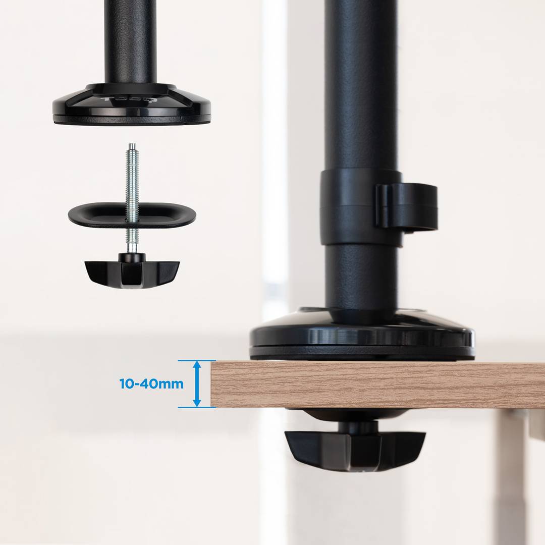 Verstelbare tafelsteun voor 2 schermen en 2 17