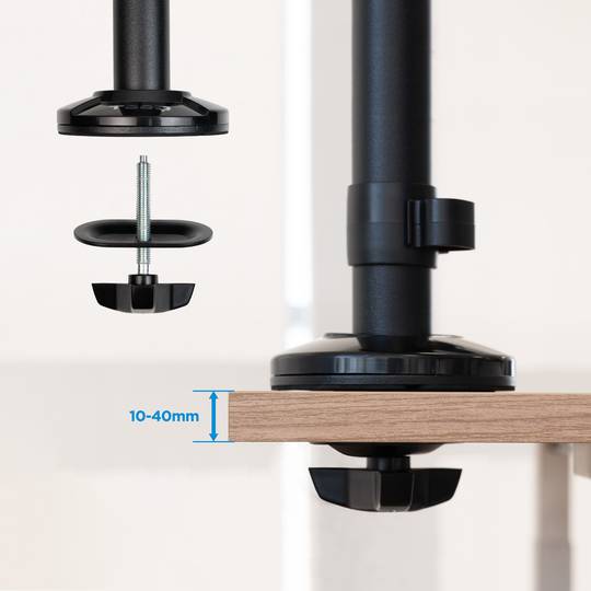 Verstelbare tafelsteun voor 2 schermen en 2 17