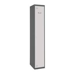 Metalowa szafka magazynowa z 1 modułem i 1 komorą 1800 x 300 x 500 mm firmy RackMatic w kolorze antracytowym i białym
