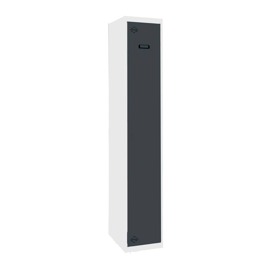 Armadietto portaoggetti in metallo con 1 modulo e 1 vano 1800 x 300 x 500 mm di RackMatic nei colori bianco e antracite