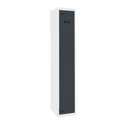 Armário de armazenamento de metal com 1 módulo e 1 compartimento 1800 x 300 x 500 mm da RackMatic na cor branca e antracite