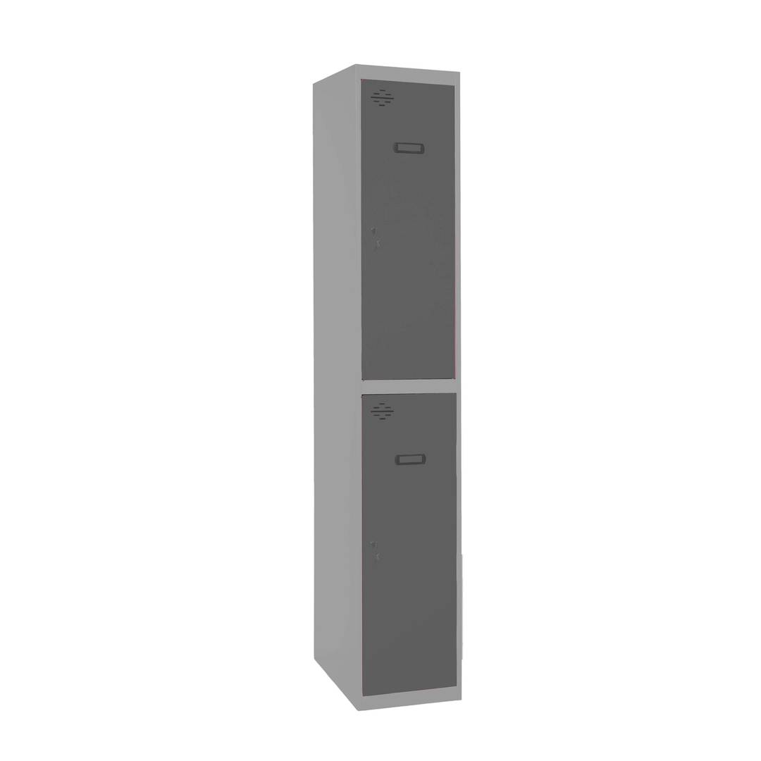 Armadietto portaoggetti in metallo con 1 modulo e 2 vani 1800 x 300 x 500 mm di RackMatic nei colori grigio e antracite