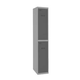 Taquilla consigna de metall d'1 mòdul de 2 compartiments 1800 x 300 x 500 mm de Simonrack color gris i antracita
