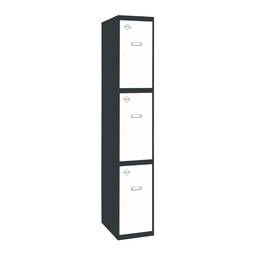 Szafa metalowa 1-modułowa z 3 przegrodami 1800 x 300 x 500 mm firmy RackMatic kolor antracytowy i biały