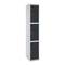 Taquilla consigna de metal de 1 módulo de 3 compartimentos 1800 x 300 x 500 mm Simonlocker Simonrack color gris y antracita