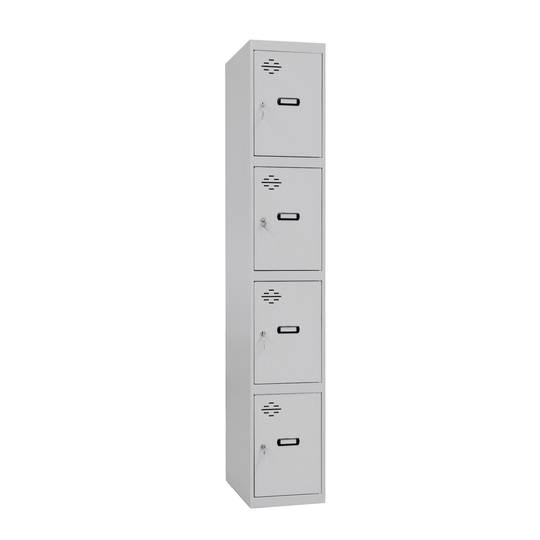 Metal storage locker with 1 module and 4 compartments 1800 x 300 x 500 ...