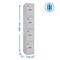 Armário de armazenamento de metal com 1 módulo e 4 compartimentos 1800 x 300 x 500 mm da RackMatic na cor cinza e cinza