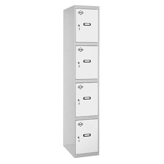 Metal storage locker with 1 module and 4 compartments 1800 x 300 x 500 ...