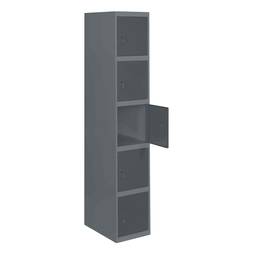 Casier de rangement métallique 1 module avec 5 compartiments 1800 x 300 x 500 mm par RackMatic anthracite et couleur anthracite