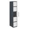 Taquilla consigna de metal de 1 módulo de 5 compartimentos 1800 x 300 x 500 mm Simonlocker Simonrack color antracita y blanco