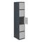 Taquilla consigna de metall d'1 mòdul de 5 compartiments 1800 x 300 x 500 mm de Simonrack color antracita i gris