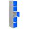 Metalen opbergkast met 1 module met 5 vakken 1800 x 300 x 500 mm van RackMatic in grijze en blauwe kleur