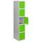 Casier de rangement en métal avec 1 module à 5 compartiments 1800 x 300 x 500 mm de RackMatic de couleur gris et vert