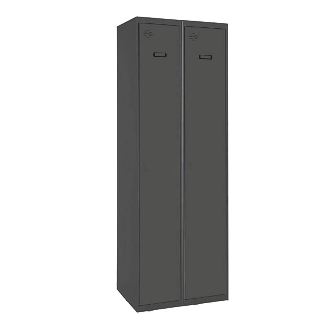 Taquilla consigna de metal de 2 módulos de 1 compartimentos 1800 x 600 x 500 mm Simonlocker Simonrack color antracita y antracita