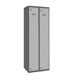 Metalowa szafka do przechowywania z 2 modułami po 1 przegrody 1800 x 600 x 500 mm firmy RackMatic w kolorze antracytowym i szarym