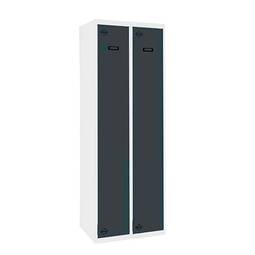 Taquilla consigna de metall de 2 mòduls de 1 compartiments 1800 x 600 x 500 mm de Simonrack color blanc i antracita
