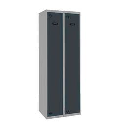 Armário de armazenamento de metal com 2 módulos de 1 compartimentos 1800 x 600 x 500 mm da RackMatic na cor cinza e antracite