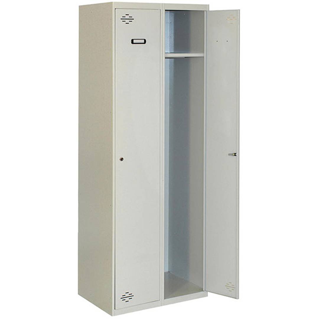 Armadietto portaoggetti in metallo con 2 moduli da 1 scomparto 1800 x 600 x 500 mm di RackMatic colore grigio e grigio