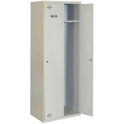 Metalowa szafka do przechowywania z 2 modułami po 1 przegródkach 1800 x 600 x 500 mm firmy RackMatic w kolorze szarym i szarym