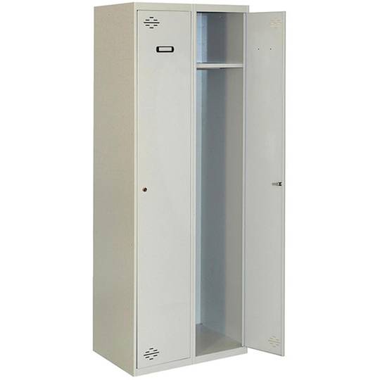 Armadietto portaoggetti in metallo con 2 moduli da 1 scomparto 1800 x 600 x 500 mm di RackMatic colore grigio e grigio