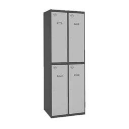 Taquilla consigna de metal de 2 módulos de 2 compartimentos 1800 x 600 x 500 mm Simonlocker Simonrack color antracita y gris