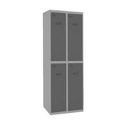Taquilla consigna de metal de 2 módulos de 2 compartimentos 1800 x 600 x 500 mm Simonlocker Simonrack color gris y antracita