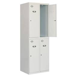 Taquilla consigna de metal de 2 módulos de 2 compartimentos 1800 x 600 x 500 mm Simonlocker Simonrack color gris y gris