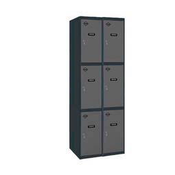 Metalowa szafka magazynowa z 2 modułami i 3 przegrodami 1800 x 600 x 500 mm firmy RackMatic antracyt i kolor antracytowy