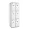 Metal storage locker with 2 modules and 3 compartments 1800 x 600 x 500 mm by Simonrack in gray and white color