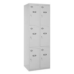 Metalllagerschrank mit 2 Modulen mit 3 Fächern 1800 x 600 x 500 mm von RackMatic in Grau und Grau