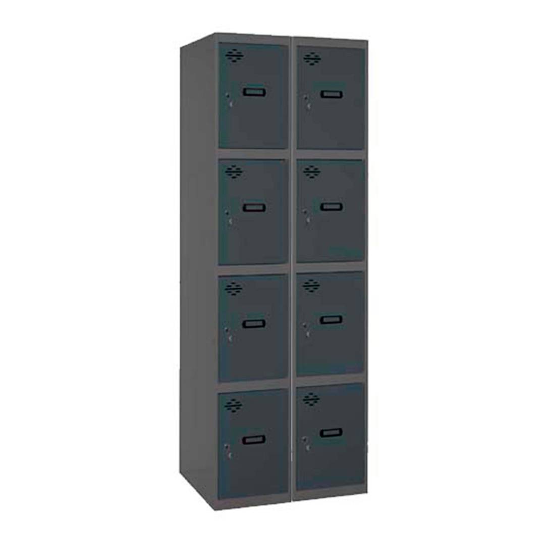 Metal storage locker with 2 modules and 4 compartments 1800 x 600 x 500 mm by Simonrack anthracite and anthracite color