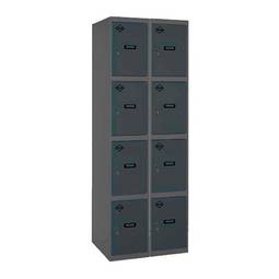 Metalen opbergkast met 2 modules en 4 vakken 1800 x 600 x 500 mm van RackMatic antraciet en kleur antraciet
