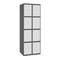 Metalen opbergkast met 2 modules en 4 vakken 1800 x 600 x 500 mm van RackMatic kleur antraciet en wit