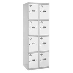 Metalen opbergkast met 2 modules en 4 vakken 1800 x 600 x 500 mm van RackMatic in grijze en witte kleur