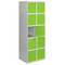 Metalllagerschrank mit 2 Modulen mit 5 Fächern 1800 x 600 x 500 mm von RackMatic in Grau und Grün