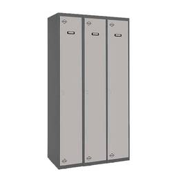 Taquilla consigna de metall de 3 mòduls de 1 compartiments 1800 x 900 x 500 mm de Simonrack color antracita i gris