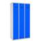 Taquilla consigna de metall de 3 mòduls de 1 compartiments 1800 x 900 x 500 mm de Simonrack color gris i blau