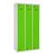 Metalen opbergkast met 3 modules van 1 vak 1800 x 900 x 500 mm van RackMatic in grijze en groene kleur