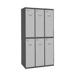 Taquilla consigna de metal de 3 módulos de 2 compartimentos 1800 x 900 x 500 mm Simonlocker Simonrack color antracita y gris