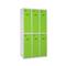 Metalen opbergkast met 3 modules en 2 vakken 1800 x 900 x 500 mm van RackMatic in grijze en groene kleur